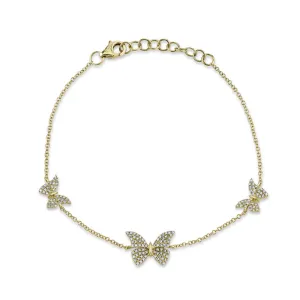 0.30CT DIAMOND BUTTERFLY BRACELET