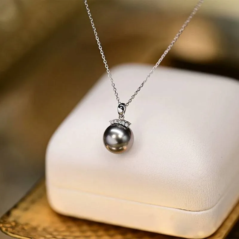 10-12mm Tahitian Pearl Sisi Pendant Necklace