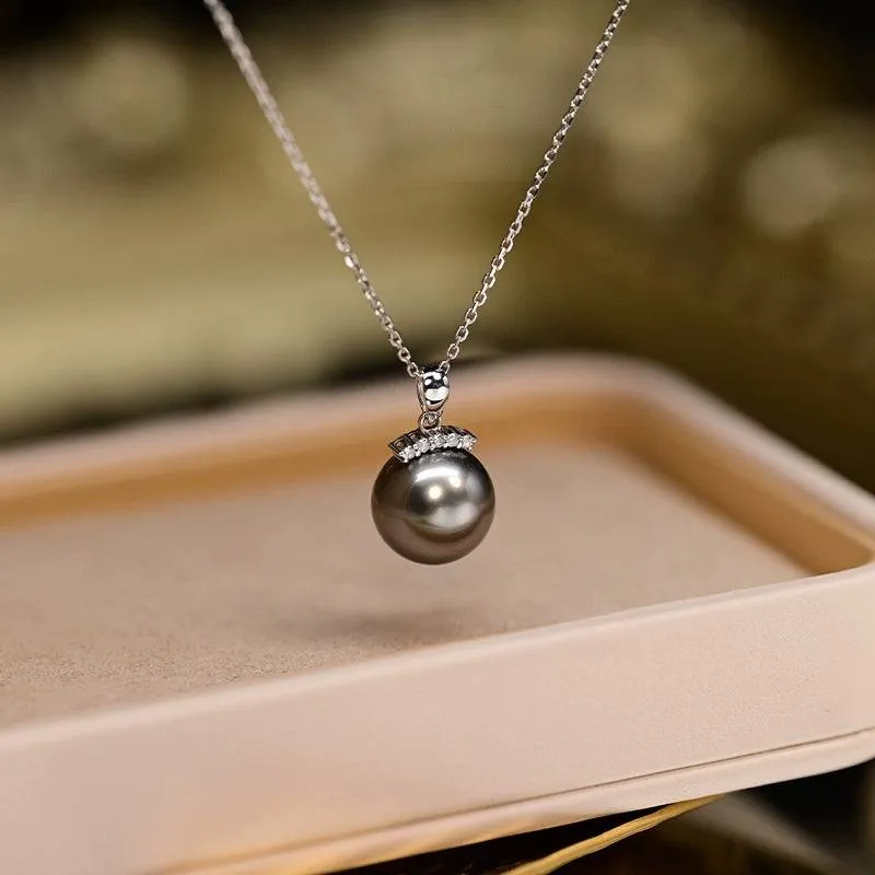 10-12mm Tahitian Pearl Sisi Pendant Necklace