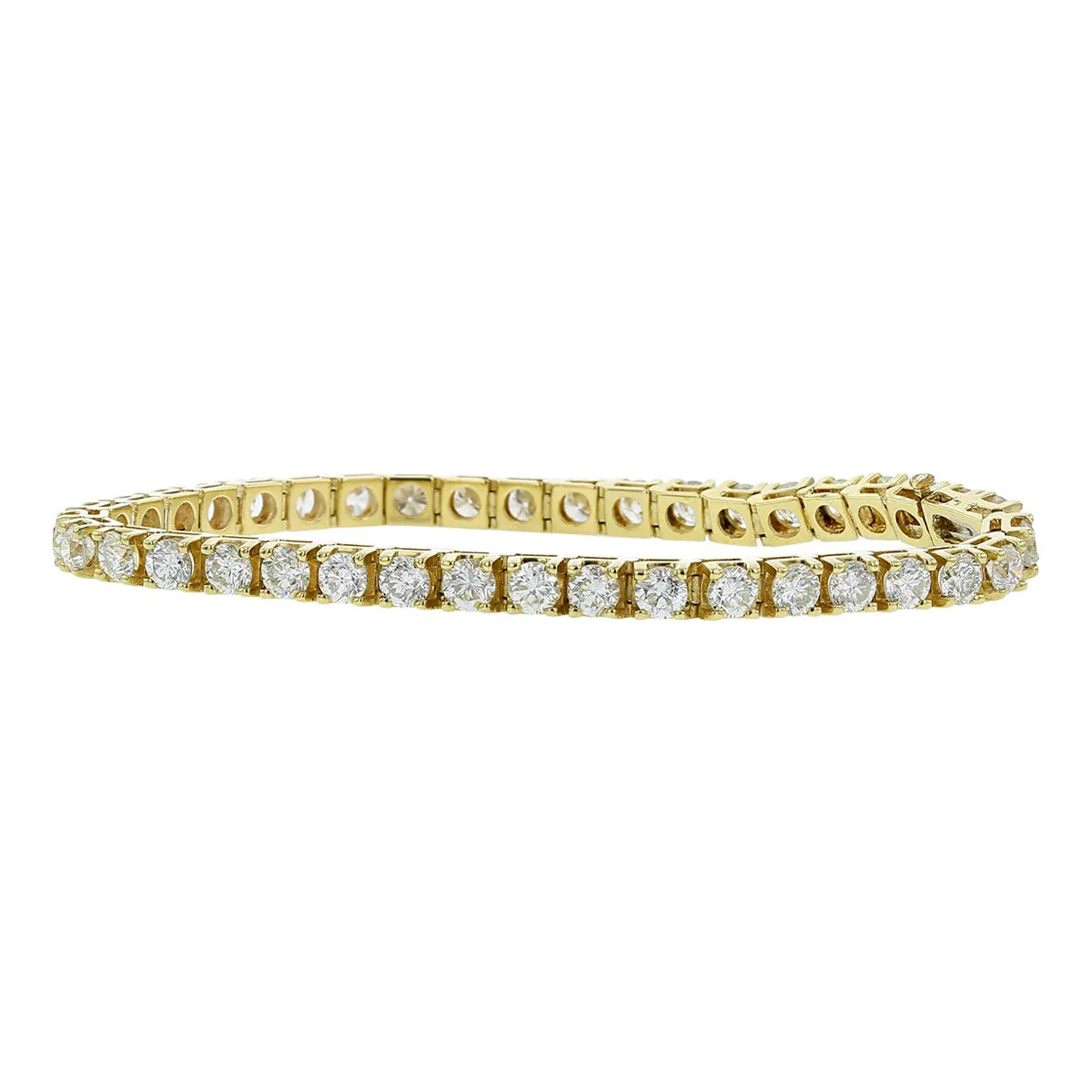 11.50-Carat Diamond 14K Gold Tennis Bracelet