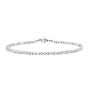 1/4 Carat Charming Fancy Tennis 18cm Bracelet in 9ct White Gold