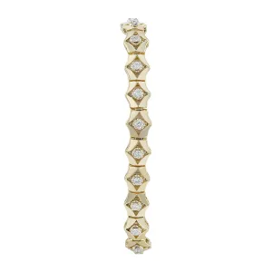 14K Yellow Gold 1.05-carat Diamond Link Bracelet