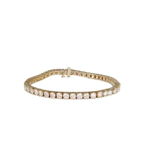 14K Yellow Gold Diamond Tennis Bracelet