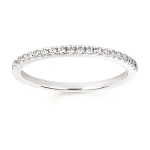 14KT White Gold Diamond Wedding Band