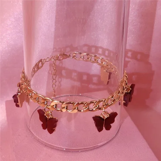 18k Gold-Filled Color Full Butterfly Bracelet