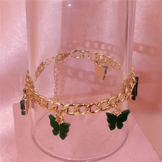 18k Gold-Filled Color Full Butterfly Bracelet