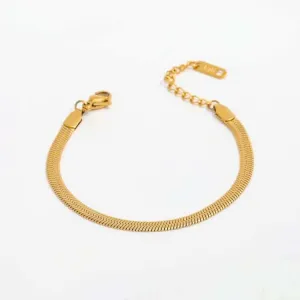 18k Gold-Filled Herringbone Bracelet