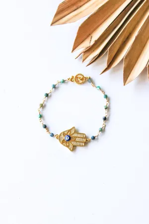 18K Toggle Mega Hamsa Bracelet