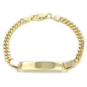 18K YELLOW Gold Filled High Polish Finsh Miami Cuban ID BRACELET 6 great gift