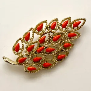 1960s Gerry's Leaf Brooch