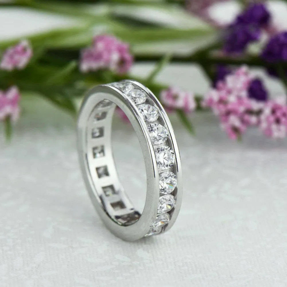 2 ctw Round Channel Set Eternity Band