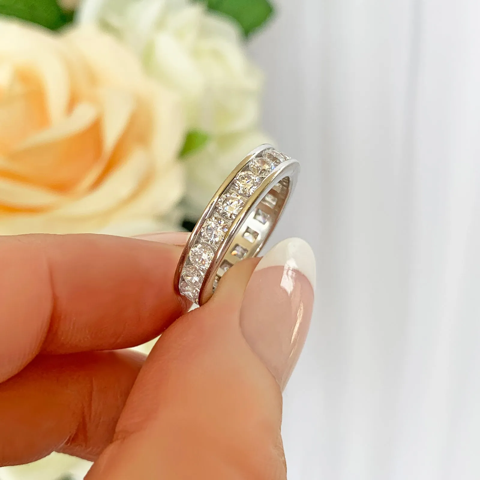 2 ctw Round Channel Set Eternity Band