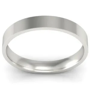 3mm Flat Wedding Ring in 14k