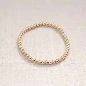 4mm Gold Filled Ball Bracelet