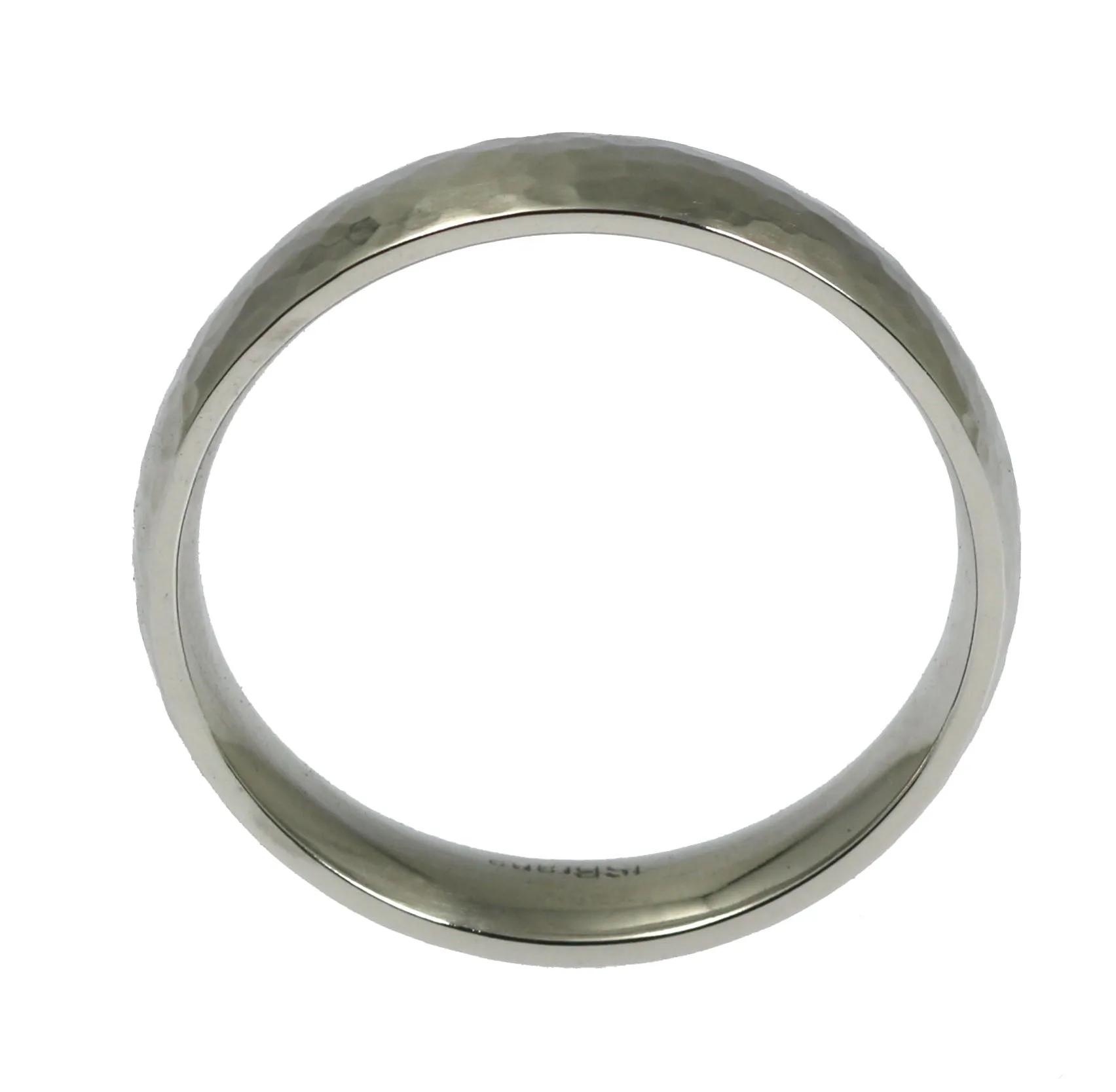 5mm Hammered Comfort Fit Stainless Steel Men's Ring