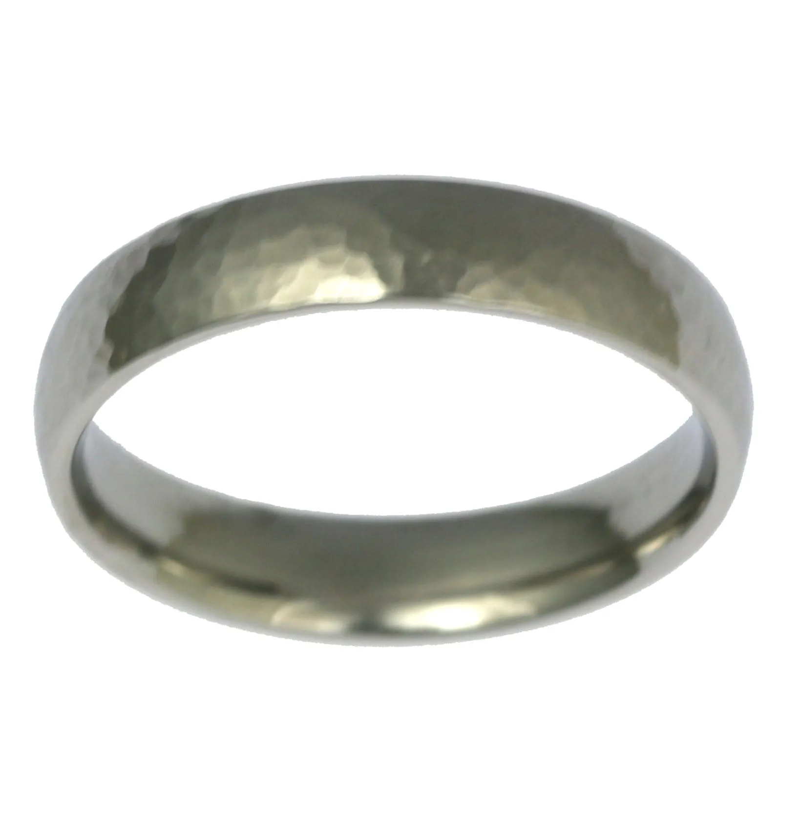 5mm Hammered Comfort Fit Stainless Steel Men's Ring