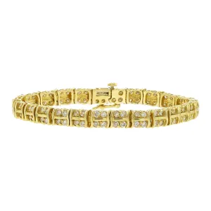 7-Inch 14K Yellow Gold Brilliant Diamond Bracelet