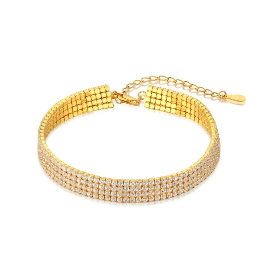 7.5mm Adjustable Multi Row Tennis Bracelet