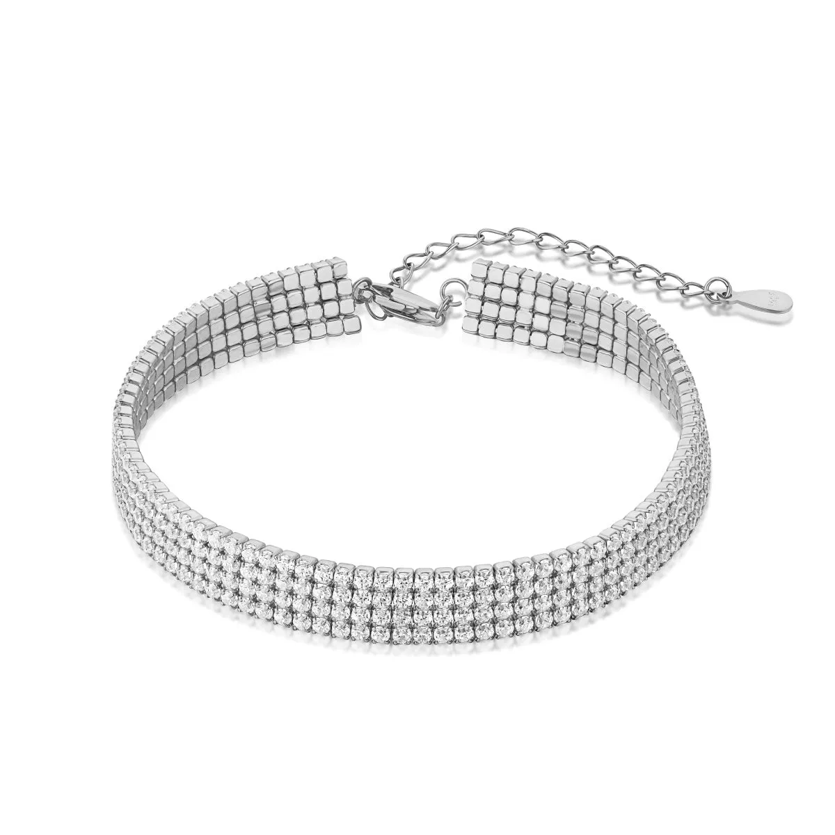 7.5mm Adjustable Multi Row Tennis Bracelet