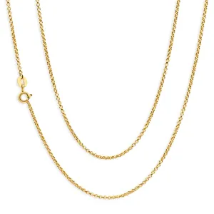 9ct Charming Yellow Gold Silver Filled Belcher Chain