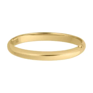 Adult 14K Gold Filled Plain 8mm Bangle