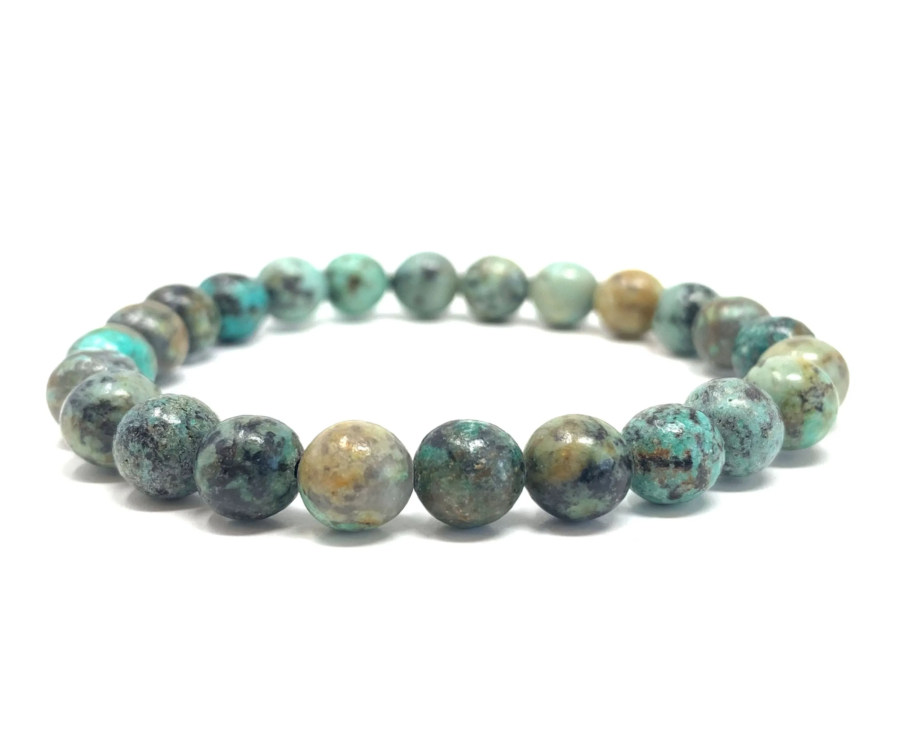 African Turquoise Beaded Crystal Bracelet