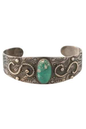 Ajax Turquoise & Silver Cuff Bracelet