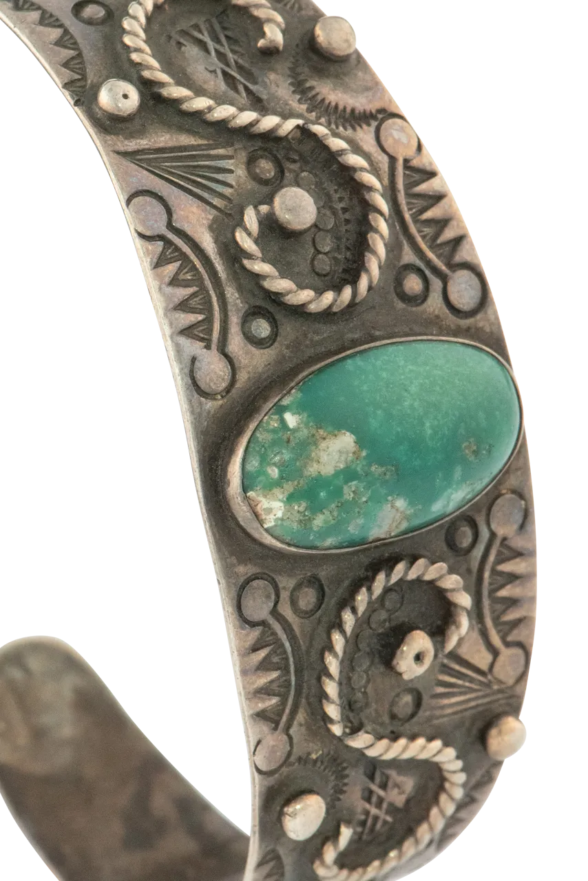 Ajax Turquoise & Silver Cuff Bracelet