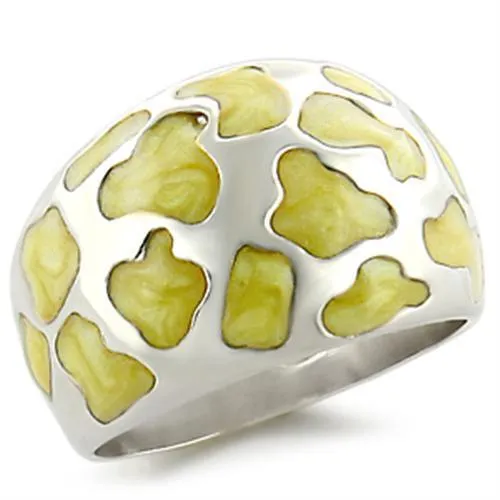 Alamode High-Polished 925 Sterling Silver Ring with Epoxy in Peridot