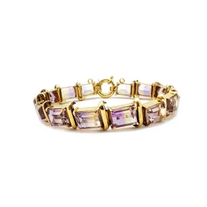 Ametrine Princess Shaped Bracelet (18K)