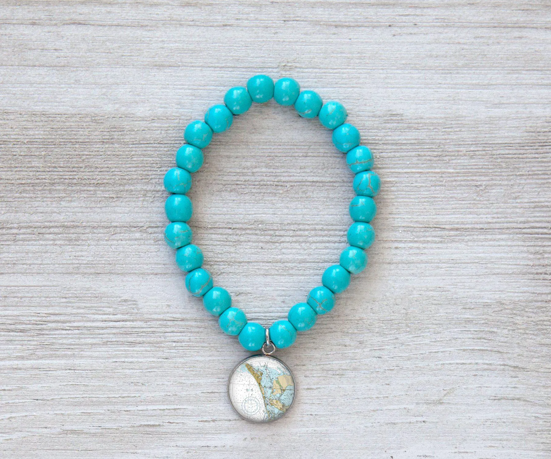 Anna Maria Island Nautical Turquoise Beaded Bracelet