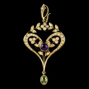 Antique Edwardian 9Ct Gold Suffragette Pendant Circa 1910