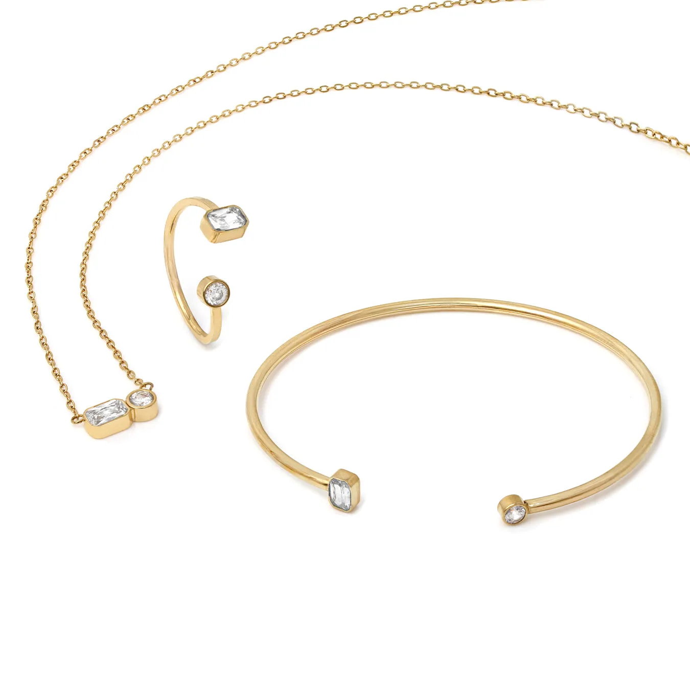 April Diamond Birthstone Gift Set - Yellow Gold