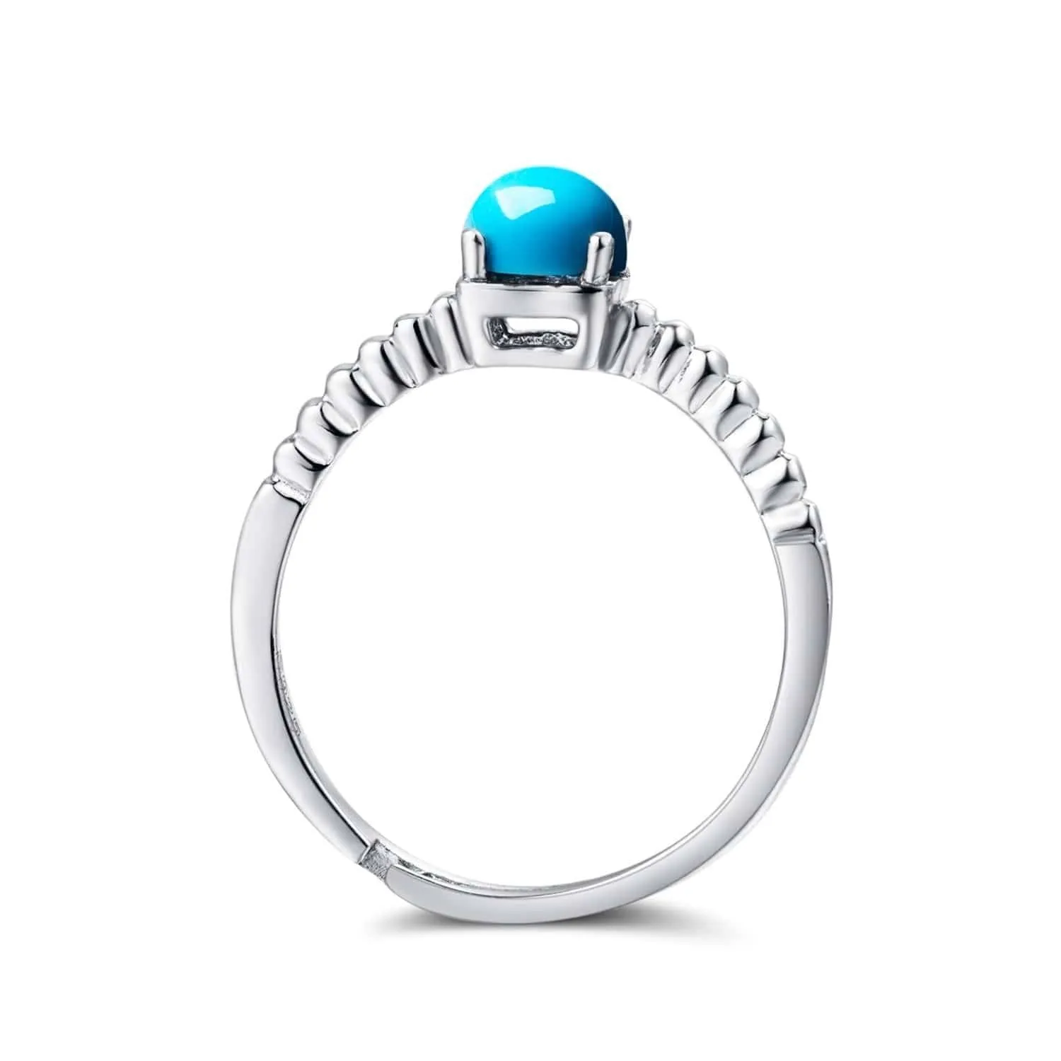 Baikalla™ "Elizabeth" Sterling Silver Genuine Persian Blue Arizona Turquoise Ring