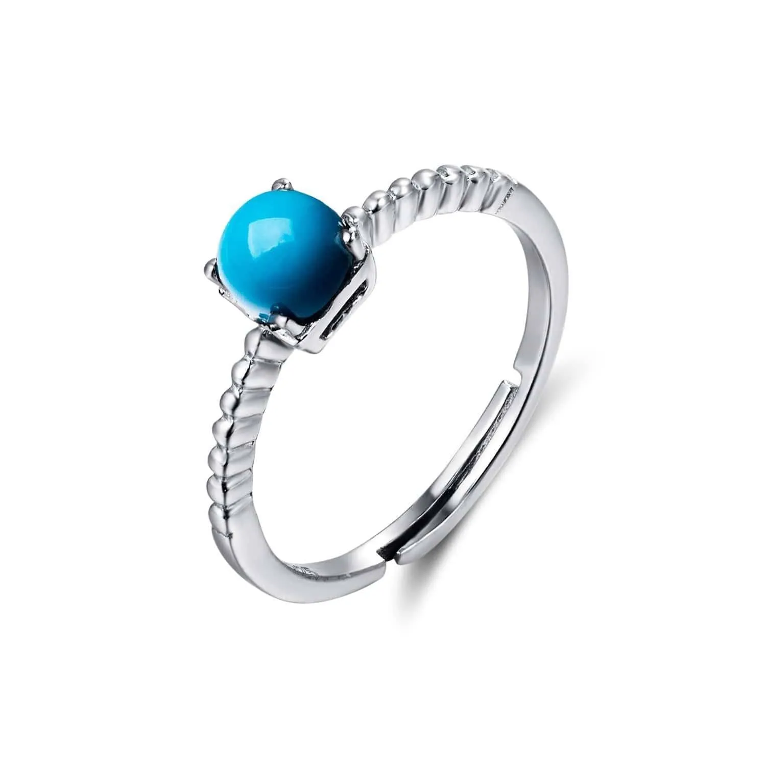 Baikalla™ "Elizabeth" Sterling Silver Genuine Persian Blue Arizona Turquoise Ring