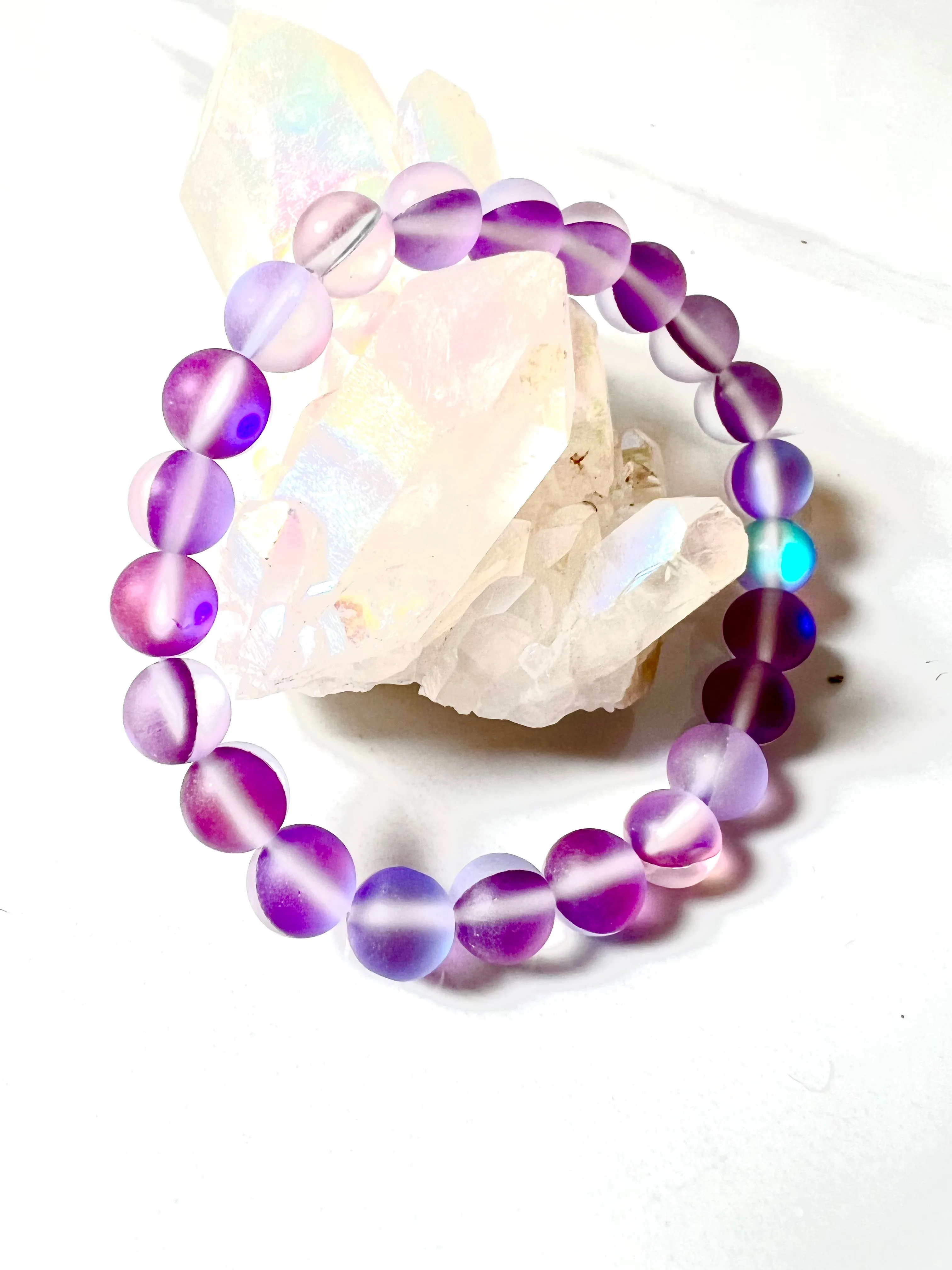 Bracelet, Purple Aurora Borealis, Stone of Sacred Intentions