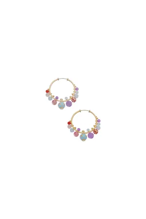 Candy Kimono Chevron Hoops