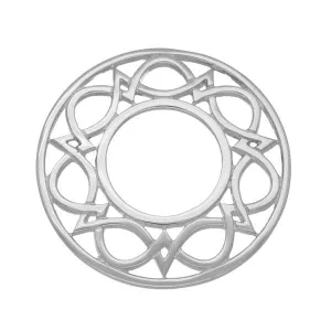 Celtic Interweave Wave Knotwork Brooch in Sterling Silver