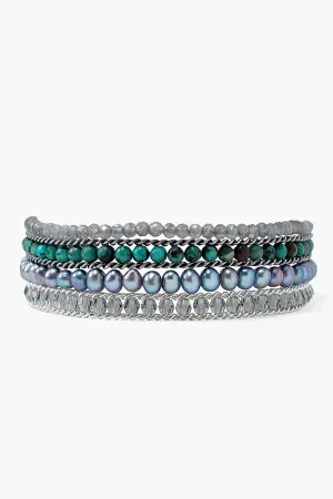 Chan Luu Turquoise Pearl Mix Naked Wrap Bracelet