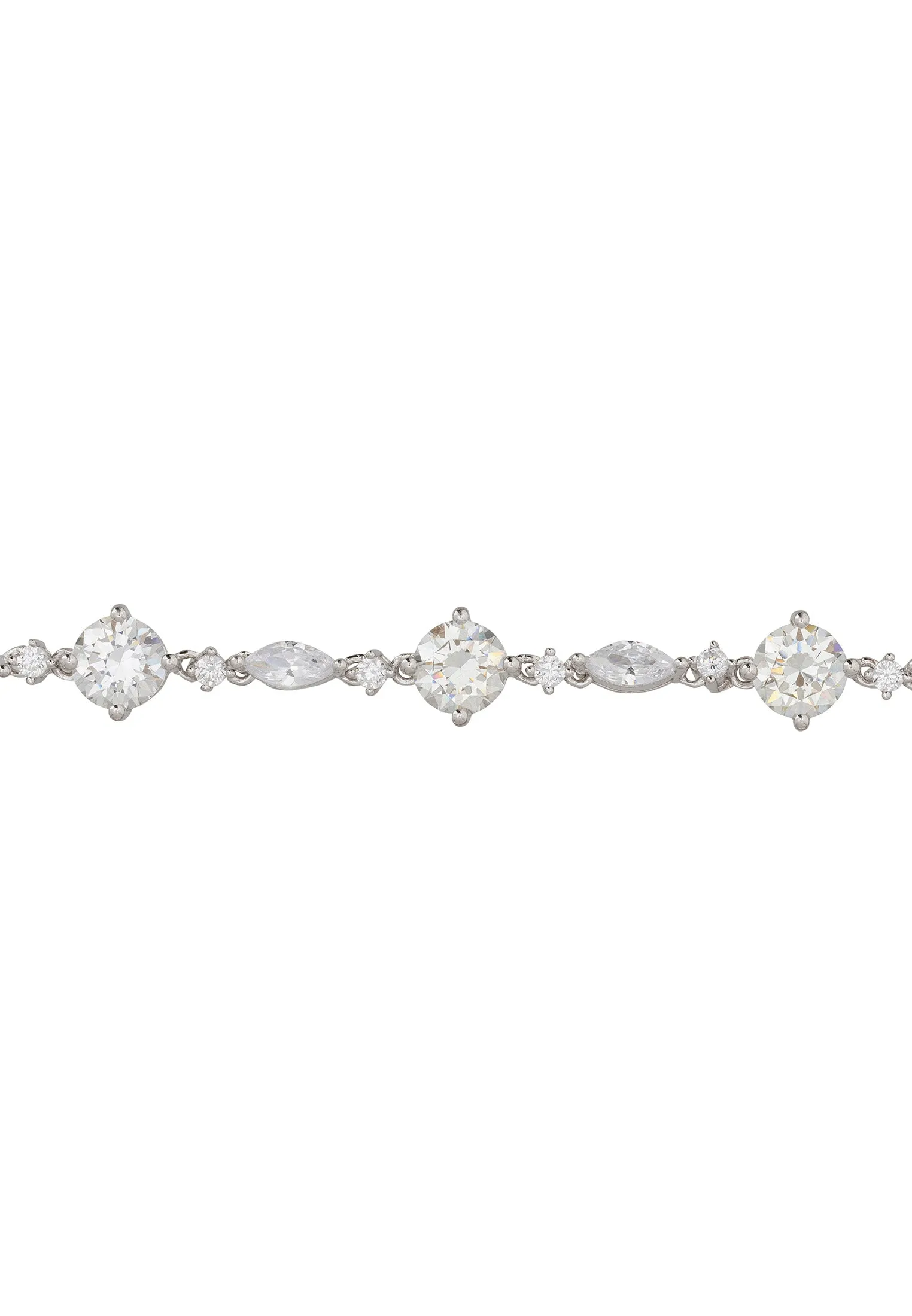 Charlize Tennis Bracelet Moissanite Silver