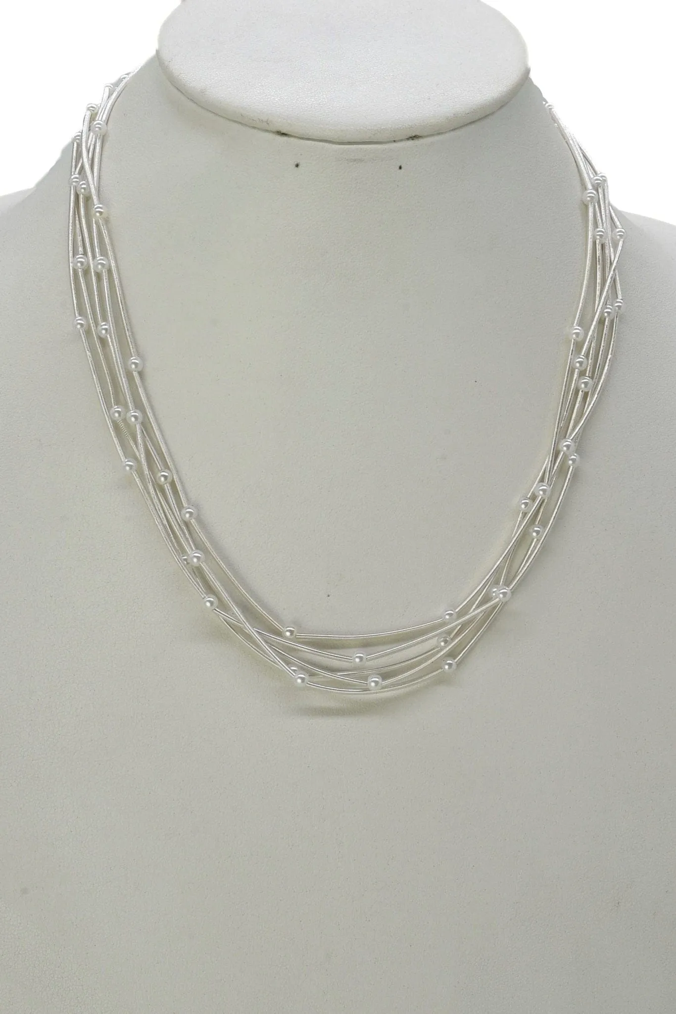 CN4323 Multi Strand Pearl Necklace