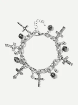 Cross Detail Chain Bracelet