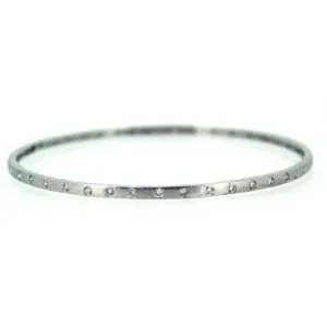 Diamond Brushed Texture Bangle Bracelet