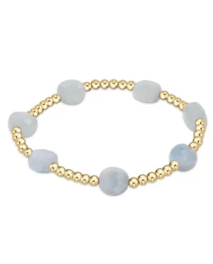 Enewton - Admire Gold 3mm Bead Bracelet - Aquamarine