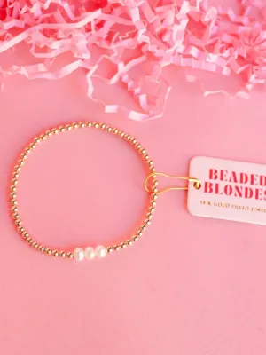 Extended Harper Gold Beaded Bracelet