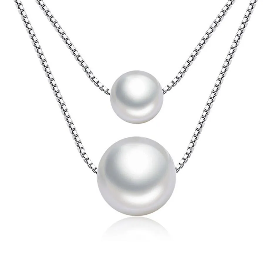 Fashion Jewelry Natural Freshwater Pearl Necklace for Women  in 925 Sterling Silver