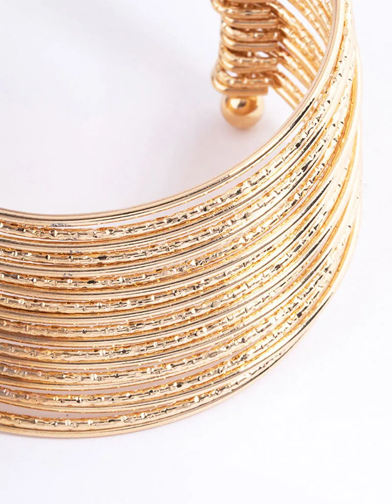 Gold Jingle Mixed Multi-Row Bracelet