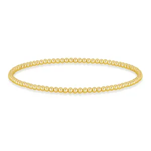 Gold Plated Beaded Stretch Bracelet