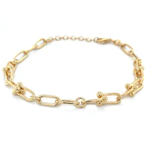 Golden Industrial Style Bracelet