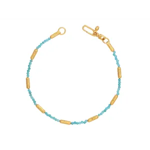 Gurhan Vertigo Apatite Bead Bracelet in 24K Yellow Gold